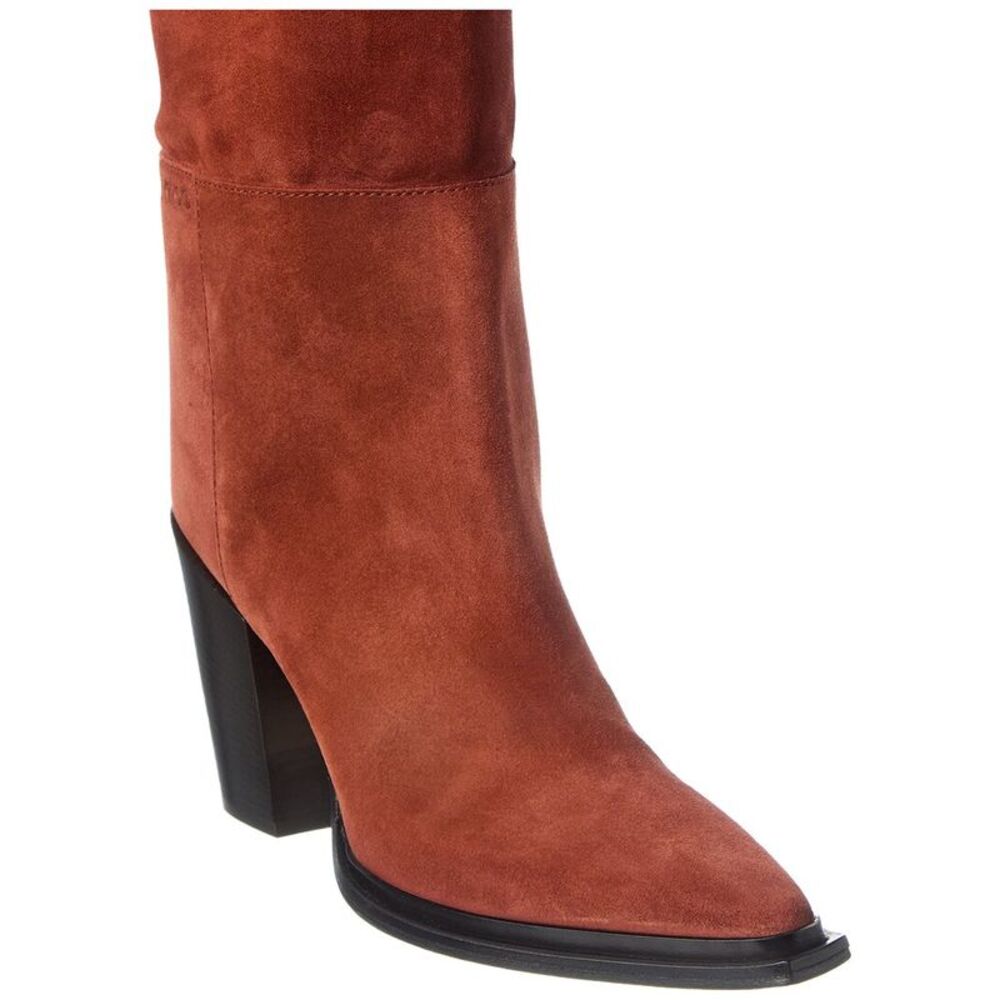 Jimmy Choo Cece 80 Suede Knee-High Boot, Brown